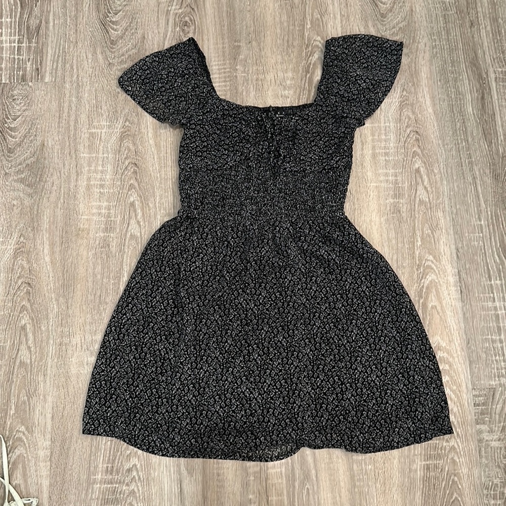 Black Floral Pattern Dress